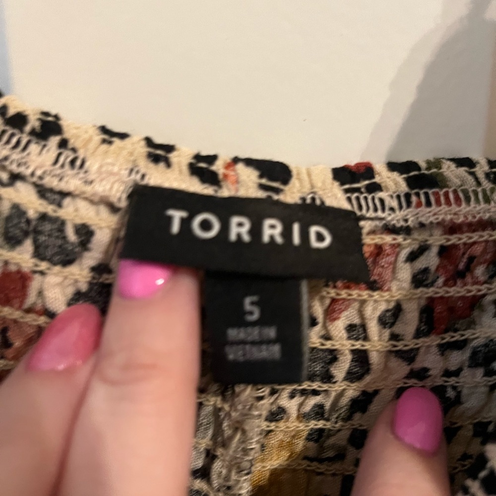 Leopard Print Cold Shoulder Blouse - image 3